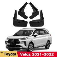 แผ่นบังโคลนกันชนรถสำหรับ Toyota Veloz 2021 2022แผ่นกันกระเซ็นแผ่นกันโคลนด้านหน้าด้านหลังอุปกรณ์ตกแต่งรถยนต์