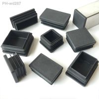 Rectangle Plastic Blanking End Cover Cap Black Tube Insert Plug Pipe Stopper For Living Room Furniture Table Chairs Bed Frame