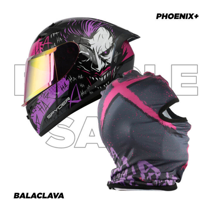 SPYDER Full-Face Helmet Phoenix+ G -Neo Series JOKER BUNDLE Balaclava ...