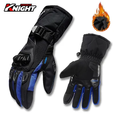 Motorcycle Gloves Winter Thickening Touch Screen Full Finger Gloves Waterproof Protective Anti-fall Moto Non-slip Riding Gloves