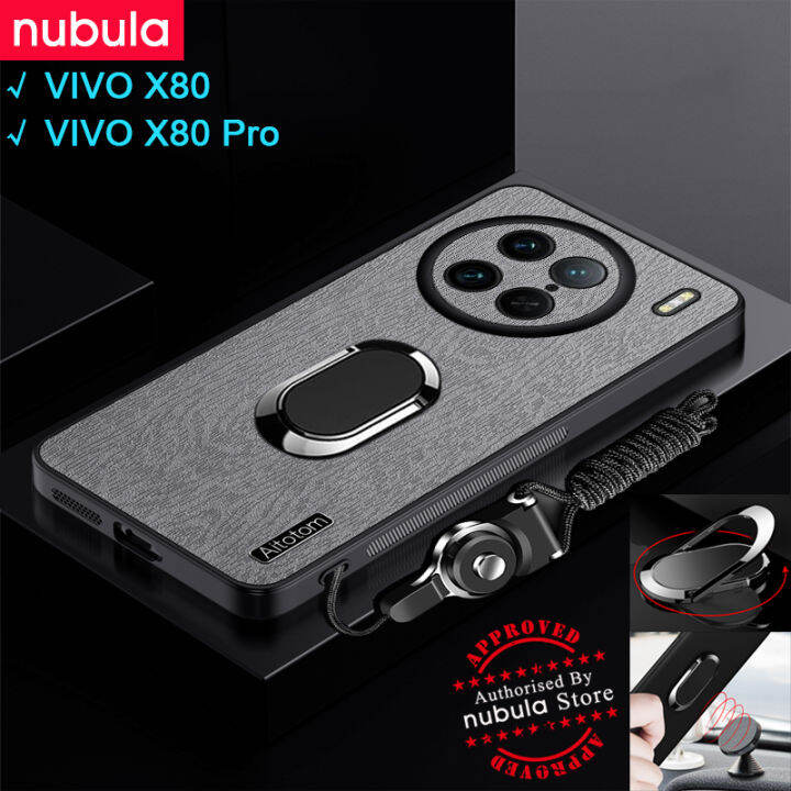 nubula-เคสสำหรับ-vivo-x80-vivo-x80-pro-เคสผิวเปลือกไม้ให้ความรู้สึกเหมือนหนัง-hp-vivo-x80-pro-เคสกันกระแทกโทรศัพท์มือถือที่ยึดโทรศัพท์ในรถฟรีฝาหลังสำหรับ-vivo-x80-pro