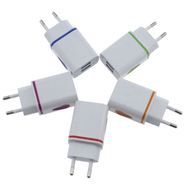 uni-อะแดปเตอร์ไฟ2a-5v-แบบสองพอร์ต-usb-ที่ชาร์จไฟ-led-แบบหยดน้ำสามารถใช้ได้กับโทรศัพท์ปลั๊กแบบยุโรป