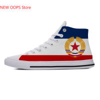 flag of yugoslavia New Arrive Fashion Lightweight High Top Canvas Shoes Men Women Casual Shoes Breathable Sneakers