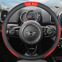 Car Steering Wheel Cover Skidproof Leather Carstyling for BMW Mini Cooper S JCW One F54 F55 F56 F60 car accessories