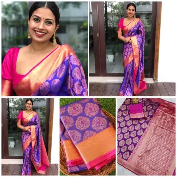 Shop Sarees New Design 2023 Purple online - Jan 2024