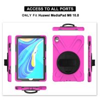 Tablet Cover Huawei MediaPad M6 10.8 inch 10.8" Full Protection Case 3 in 1 Bracket Adjustable Hand Strap