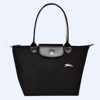 №┅ Current สต็อกราคาของแท้100 LONGCHAMP Le Pliage กระเป๋าสะพายไหล่ เล็ก L2605619001 70Th ครบรอบ เย็บปักถักร้อยถุงพับไนลอนสีดำ Freeshipping COD