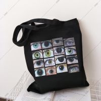 【jw】●  street new big capacity Urban shoulder bag punk shopper Gothic eye print fashion teenage school bag-