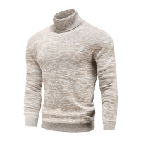 New Winter Mens Turtleneck Sweaters Cotton Slim Knitted Pullovers Men Solid Color Casual Sweaters Male Autumn Knitwear2023