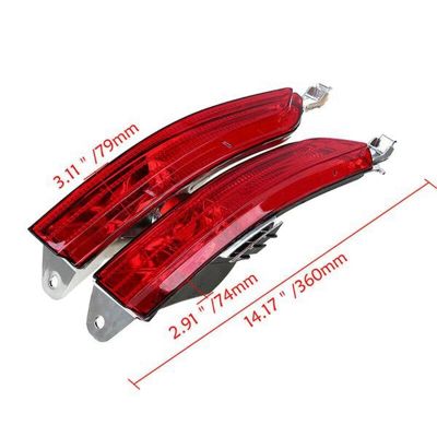 1Pair 7P6945701E 7P6945702E Reflector Warning Light Rear Reflector Lens Replacement Parts for Volkswagen Touareg 2011-2014