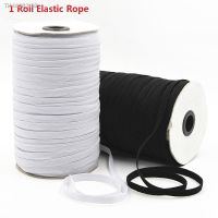 ✺✹☏ 1 Roll Elastic Band White Black Nylon Rubber Band Cord Braid Strong Rope Garment Sewing Accessory DIY Mask Craft 3/6/ 8/10/12mm