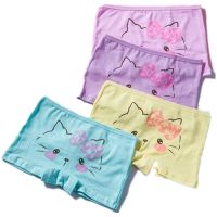 4pcs Girls Cotton Underwear Kids Princess Cat Floral Printing Panties Children Brief Quality Soft Underpants Size 2T-10T