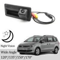 Kamera Spion ฟิชอาย CCD HD AHD สำหรับ Volkswagen VW Sharan 2010 ~ 2019มือจับท้ายรถถอยหลังตรวจสอบอุปกรณ์จอด