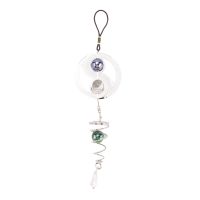 1 Pieces Outdoor Garden Craft Wind Chimes Yinyang with Crystal Ball Pendant Tai Metal Indoor Home Decor Hanging Spinner Spiral