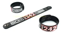 Front 242 wristband ริสแบนด์ งานแกะขึ้นโมล ปั้มนูน สองชั้น สวยงาม คุณภาพสุดๆ วัสดุ ยางซิลิโคน เกรดพรีเมี่ยม ปั๊มนูน พรีเมี่ยม พร้อมส่งทุกเส้น FNT230NNN