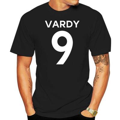 เสื้อยืดสไตล์ผู้เล่นคลับ Jamie Vardy 9เสื้อยืดคอกลมแขนลำลองขาสั้นสีขาวคอกลมพิมพ์ลายแฟชั่นเสื้อ100% ใหม่ฤดูร้อนเสื้อยืดคอกลมตลก