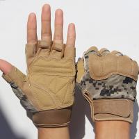 Army Military Tactical Half finger Bicycle Camouflage Gloves Men Women Sports Climbing Fitness Driving Gloves Special Forces A15