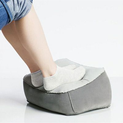 Newly PVC Air Travel Office Home Portable Inflatable Foot Rest Pillow Cushion Leg Up Footrest Relaxing Feet Tool
