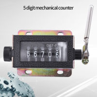 D67-F 5 Digit Mechanical Resettable Hand Pull Stroke Tally Counter สิ่งทอเครื่องจักร Winding Hill Printing