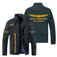 {Warm scarf}Honda Gold Wing พิมพ์แจ็คเก็ต2021ฤดูใบไม้ร่วงใหม่หลวมขี่เสื้อกันลมกันน้ำแนวโน้มรถจักรยานยนต์ Racer Streetwear