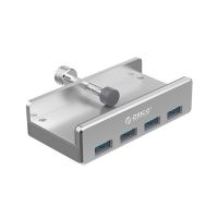 Orico Mh4pu อะลูมิเนียม4พอร์ต Usb 3.0คลิป-ประเภท Hub สำหรับ Desklapclip 10-32มม. พร้อมกล่องบรรจุสายไฟวันที่150ซม.