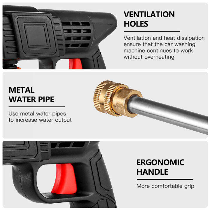 vastar-เครื่องซักผ้ารถยนต์แรงดันสูงในครัวเรือน48-96v-เครื่องซักผ้าแรงดันสูงแบบพกพา-ปืนฉีดน้ำแรงดันสูงไร้สาย-ค้างคาวคู่หนึ่งความจุค้างคาวคือ7500mah-พร้อมกล่องเครื่องมือและอุปกรณ์เสริมอื่นๆ