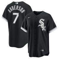 ชุดเบสบอลหลีก Chicago ขาว Sox สีขาว Sox7 Tim Anderson Jersey ชุดกีฬาแขนสั้น