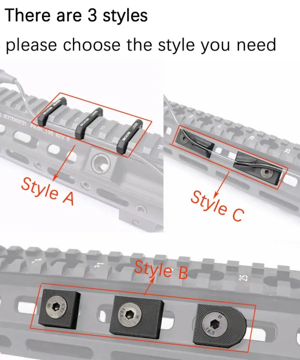 Arson MLOK Keymod Rail Cover Wire Guide System Cable Management 3PCS