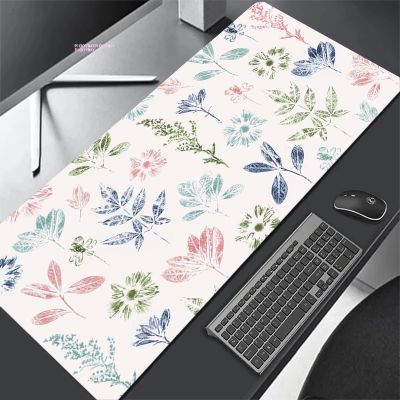 Flower Mousepad Desktop Guard ขนาดใหญ่ 400x900 มม. แผ่นรองเมาส์ XXL แผ่นรองเมาส์ขนาดเล็กสดชื่น