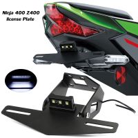 ที่จับซองใส่ใบขับบี่สำหรับ Kawasaki Ninja 400 NINJA400 Z 400 2018 2019 2020 2021ตัวกำจัดบังโคลนรถที่ติดท้าย Z400 LED