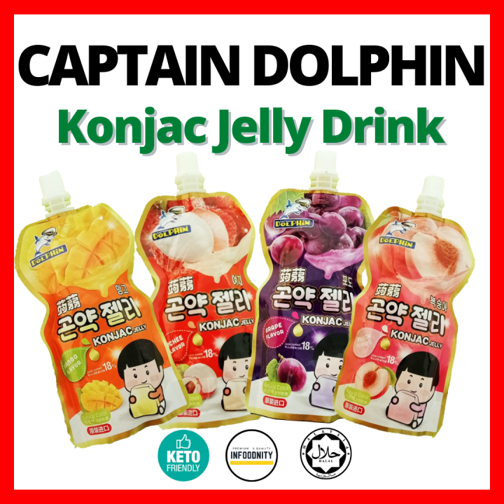 CAPTAIN DOLPHIN Konjac Jelly Drink Halal Konjac Jelly Borong Jelly