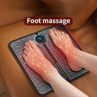 ZZOOI EMS Pulse Electric Foot Massager Foot Therapy Machine Foot Pad Intelligent Acupuncture Foot Massage Pad Mat Muscle Stimulation