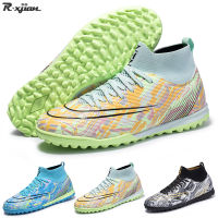 R.xjian Mans Soccer Shoes New Kid TFFG Outsole Non-Slip Unisex Football Boots Outdoor Lawn Breathable Sneakers 30-46#