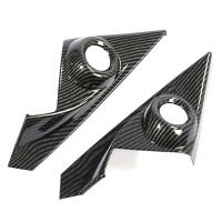 2PCS ABS Carbon Fiber Interior Front Door Speaker Window A Pillar Cover Trim for Honda Civic 2016-2019 10Th Gen Car Accessories