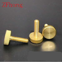 2-5 M3 M4 M5 M6 * 45681012162025 Knurled ทองเหลืองหัวแบนมือกระชับสกรูนิ้วหัวแม่มือ