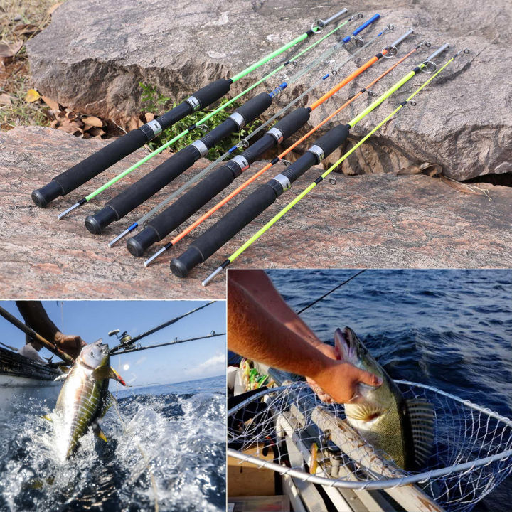 sougayilangเบ็ดตกปลาปั่นด้าย4ส่วนเบ็ดตกปลายาว1-8ม-2-1ม-ด้าม-eva-เครื่องมือตกปลาคาร์บอนไฟเบอร์สำหรับน้ำจืดและอุปกรณ์ตกปลาประมงน้ำเค็ม
