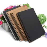 Sketchbook Diary for Drawing Painting Graffiti Soft Cover Black Paper Sketch Book Memo Pad Notebook Office School Supplies Gift