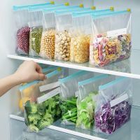 【CW】☃✑  10Pcs Reusable Up Zip Shut Plastic Freezer Fruit Vegetable Ziplock Food Storage Organizer