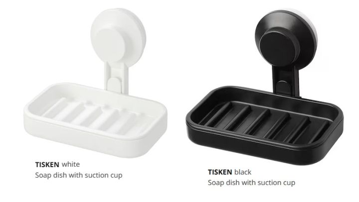 TISKEN Soap dish with suction cup, white - IKEA