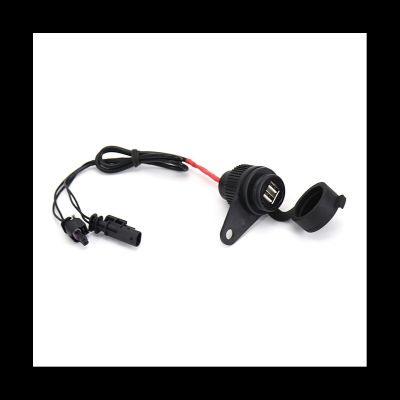 USB Double Socket for BMW R1200GS R1250GS F700GS F750GS F800GS F850GS ADV Motorcycle Accessories with Lossless Line