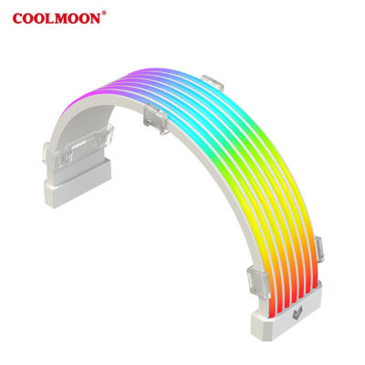 COOL MOON คอมพิวเตอร์ Light-Emitting Line Argb Neon Line 8P24pin เมนบอร์ดแชสซี Light Strip Light Board ตกแต่ง Neon Line