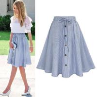 Mode Shop Womens Vintage Gentle Stretch High Waist Plain Skater Flared Pleated Long Skirt Dress