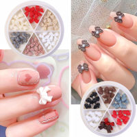 MOCHO Salon 3D Nail Decoration Various Nail Jewelry Nail Art Bow Creative Skirt Shape Candy Color Colorful Bow Ribbon DIY Manicure Accessories Nail Rhinestones