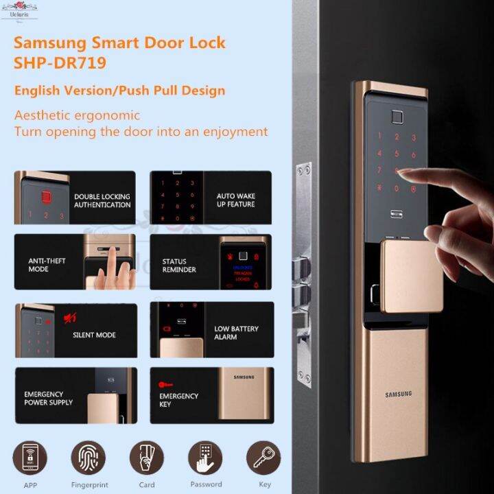 SAMSUNG Smart Fingerprint Digital Doorlock SHPDR719 Security Automatic