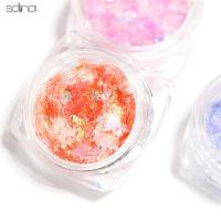 SDINA สติกเกอร์ติดเล็บเลื่อมรูปดาวแฟชั่นผสมสีแวววาวแบบ DIY สติกเกอร์ติดเล็บเลื่อมตกแต่งศิลปะเล็บใบเมเปิ้ล