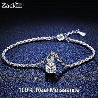 เครื่องประดับอัญมณี Suellen Moissanite,เครื่องประดับเพชรโมอิส1CT กระต่ายติดเพชรรูปงูสวยงามสเตอร์ลิงสร้อยข้อมือเงินสำหรับผู้หญิงหญิงสาวเด็กของขวัญ