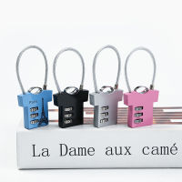 Combination Cable Lock Heavy-duty Padlock Mini Box Padlock Metal Luggage Lock Steel Wire Padlock