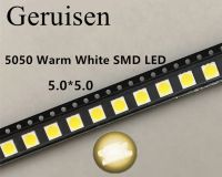 【❗】 Binibining Zero Waste mall PLCC-6 LED 5050สีขาวนวล SMD 3-ชิป5050 Led 60MA พลังงานกลาง10-18LM 0.2W คุณภาพสูง100ชิ้น