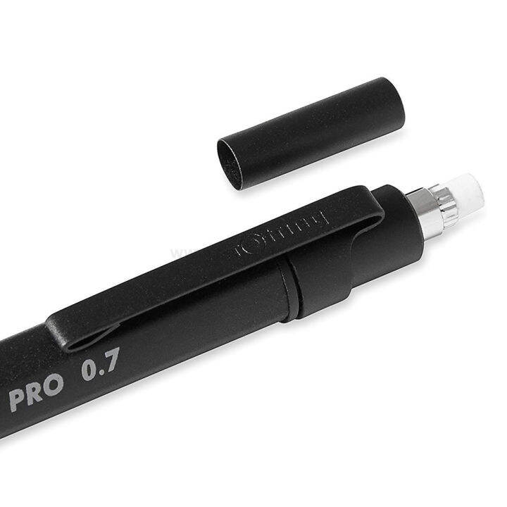 rotring-rapid-pro-mechanical-pencil-0-7-mm-matte-black-ดินสอกดเขียนแบบ-รอตริ้ง-แรพิดโปร-ด้ามโลหะ-ขนาดหัว-0-7-มม-สีดำ-penandgift