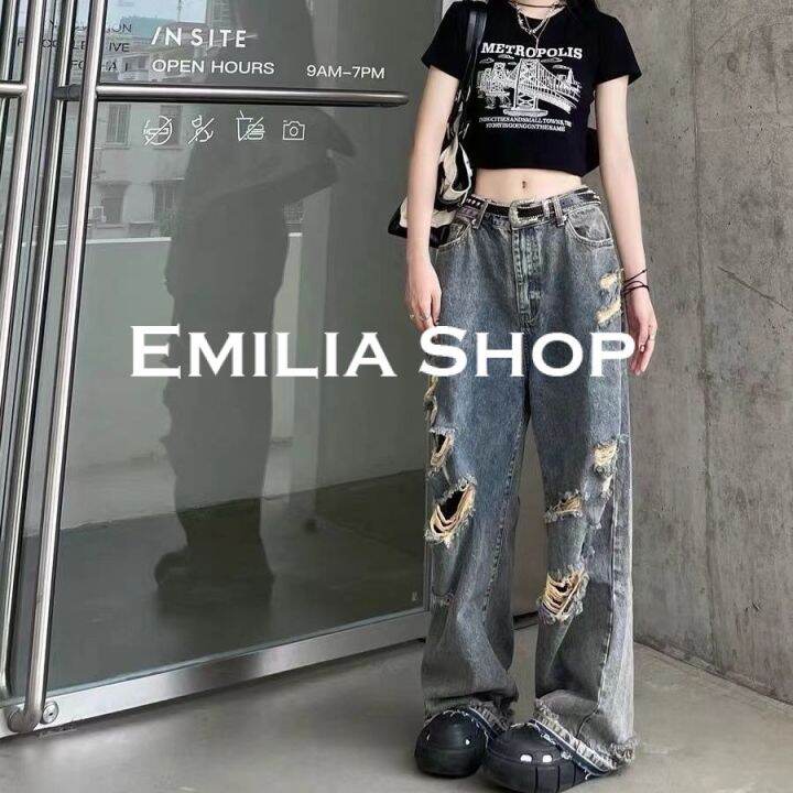 ส่งของ-emilia-shop-กางเกงขายาว-กางเกงเอวสูง-สไตล์เกาหลี-2023-ใหม่-es220134